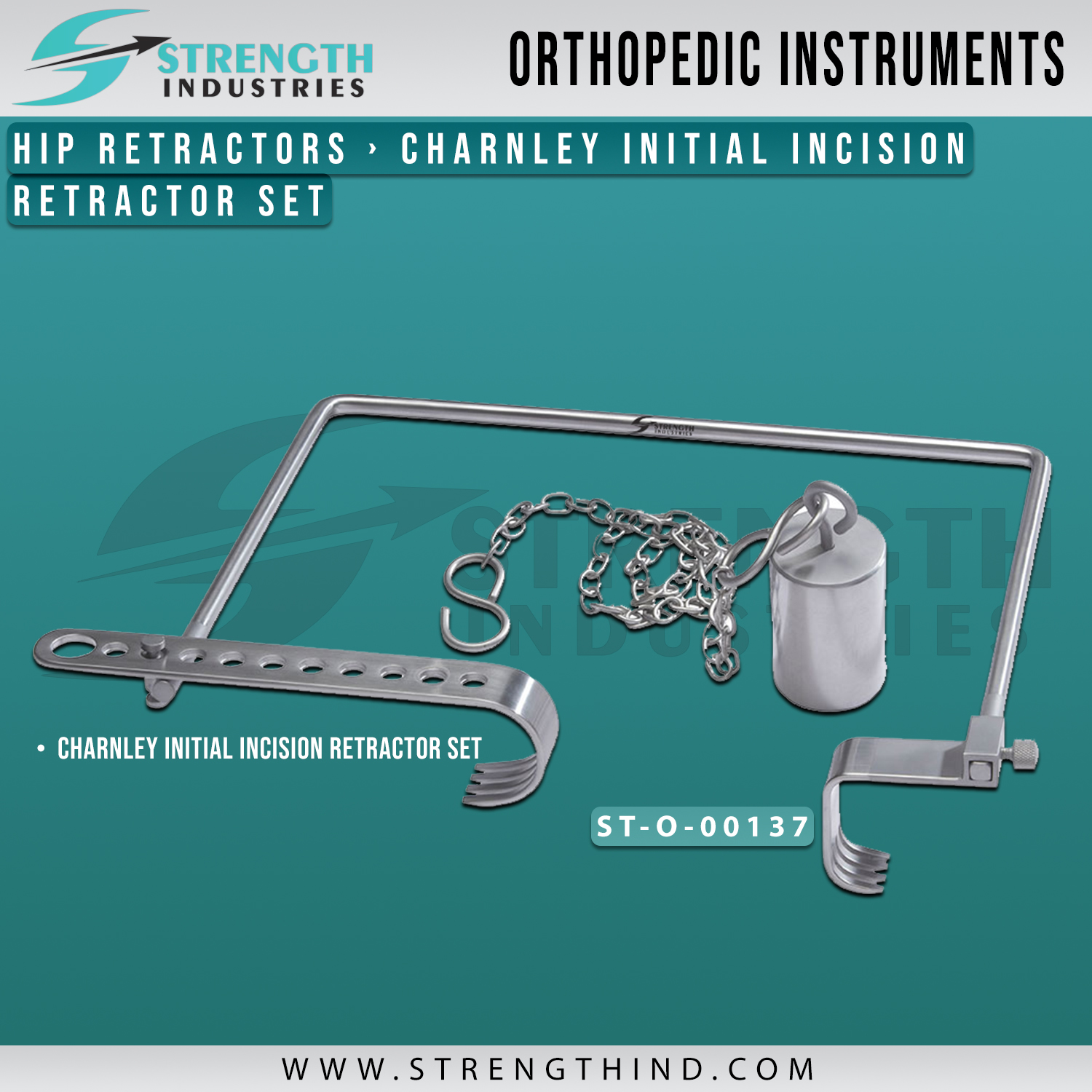Charnley Initial Incision Retractor Set Strength Industries